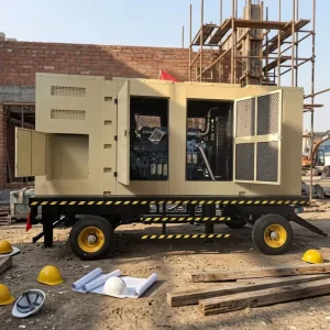 500kW Trailer Type Silent Diesel Generator Set ATS Customizable Power Ratings 380V 220V 50/60Hz 1800 RPM 95%