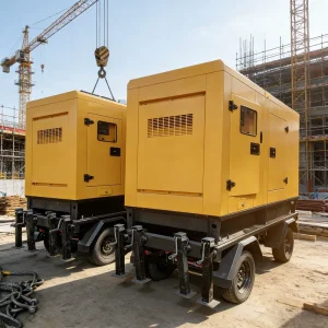 500kva Perkins Industrial AC Diesel Generator 3 Phase Silent Genset Power Mobile Trailer Rental