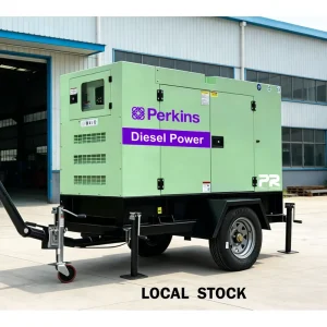 50Hz Three Phase 24Kw 30Kva Silent Trailer Type Diesel Generator