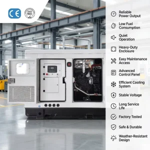 50KW Silent Soundproof 3 Phase Industrial Diesel Generator Set Weichai Magnetic Genset Emergency Backup Generador Electrico