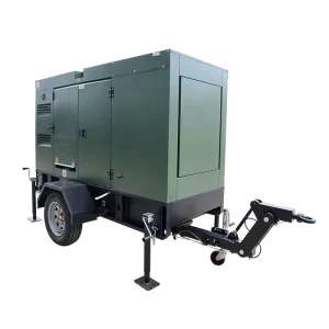 50kVA Trailer Mounted Diesel Generator 40kW Silent 4 Wheels Mobile Generator Set for Outdoor Emergency Use