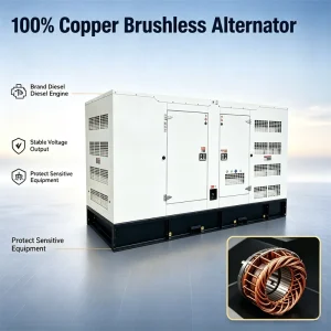 50kW 3 Phase Super Silent Canopy Diesel Generator ATS Auto Start Custom Factory Direct for Commercial Standby Power