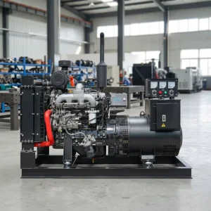 50kW 50Hz Single Phase AC Water Cooled Turbocharged 4 Cylinder Open Frame Generator 12/24V DC Electric Start