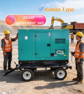 50kW 50KVA Silent Diesel Generator Set Soundproof Canopy Electric Start Generator