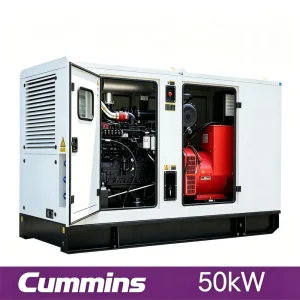 50kW 62kVA ATS Pure Copper Brushless Alternator Silent Type Diesel Generator Set