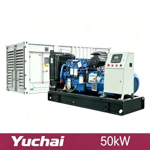 50kW 62kVA Silent Type Heavy Duty High Efficiency Yuchai Diesel Generator Set 3 Phase Water Cooled Industrial Grade for Home