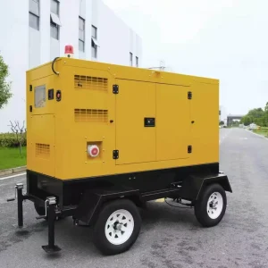 50kW Mobile Trailer Diesel Generator Set 380 220V 50Hz Outdoor Backup Power