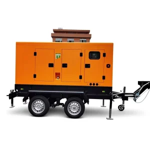 50kW Silent Type Trailer Mounted Diesel Generator 50Hz Single Phase ATS Mobile 12V DC Electric Start Soundproof Canopy