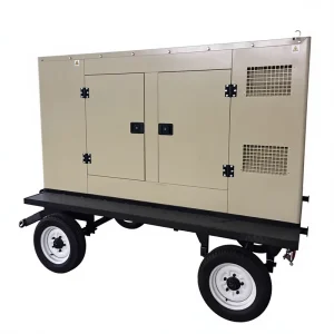50kW Silent Type Trailer Mounted Water Cooled Diesel Generator 50Hz Single Phase ATS Auto Start Open Frame Mobile Outdoor Use