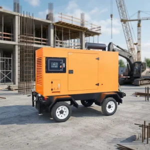 50kw Trailer Diesel Generator Set 63kva Mobile Three Phase Single Phase Leroy Somer Alternator ATS Generator