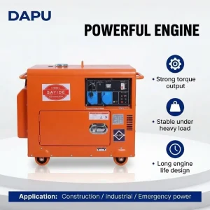 5500W Silent Diesel Generator 5.5KW Peak Electric Start 60 70dB Diesel 15L Tank 220V 380V Home Backup Power Ready to Ship