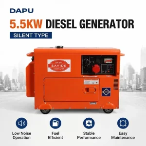 5500W Silent Diesel Generator 5.5kW Start 220V 380V Portable Soundproof Diesel Generator for Home Backup Power Ready to Ship