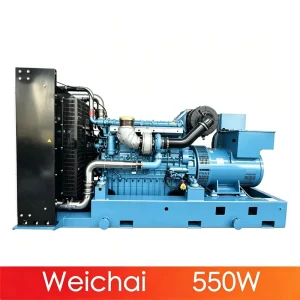 550kW 687kVA High Efficiency Fast Startup Powered by Weichai for Factory Industrial Open Type Diesel Generator Set