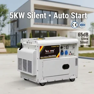 5KW 6KVA Silent Diesel Generator ATS Auto Start CE 65dB Home Standby 50Hz 60Hz 110V 220V 380V