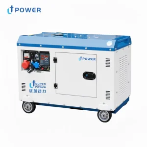 5KW Three Phase 50/60Hz Silent Diesel Generator with 220V/380V Alternator Portable Home Use Canopy Electric Start ATS