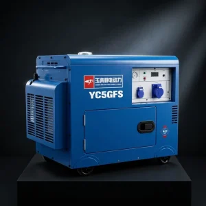 5kVA Diesel Generator Silent 5kW Portable Electric Start Air Cooled Genset for Home Use 15L Tank Wheels 230V 1800 RPM 50/60Hz