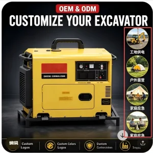 5kW 380V Three Phase Diesel Generator Home Residential Backup Power Genset