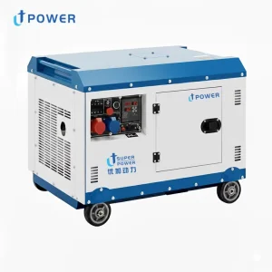 5kW 50/60Hz Water Cooled Silent Industrial 3 Phase Diesel Generator Set with 12V DC Electric Start ATS Mobile