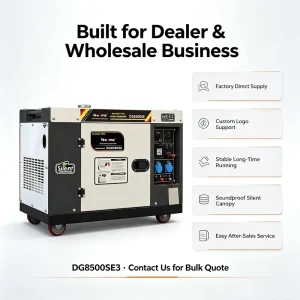 5kW 8KW Silent Diesel Generator SAA Certified ATS 68dB Home Standby 50Hz 60Hz 110V 220V 240V CE