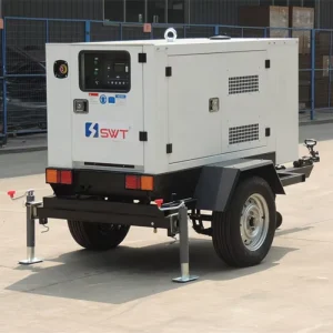 60hz Three Phase 60kw 75kva Soundproof Trailer Type Diesel Generator Set
