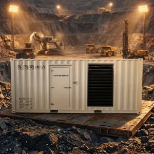 625KVA 500KW Containerized Diesel Generator for Mining Project with Water Cooling System DC Electric Start 440V