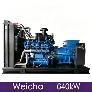 640kW 800kVA Engine ATS Powered by Weichai for Apartment Industrial Open Type Diesel Generator Set