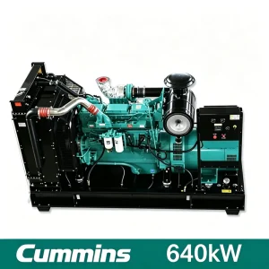 640kW 800kVA Water Cooled Pure Copper Industrial Open Type Diesel Generator Set