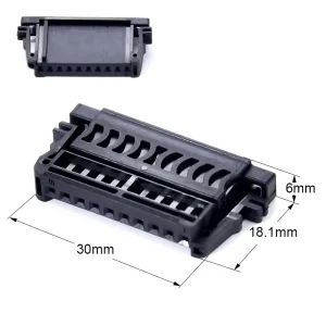 6954522-01 Black 8E0972576 Automotive Connector 1418156-1 8-hole/10PIN Plug 3D0972708A