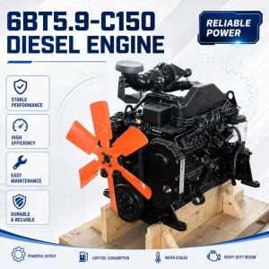 6BT5.9-C150 150HP Diesel Engine 5.9L 6 Cylinder Turbocharged Industrial Engine for Construction Machinery