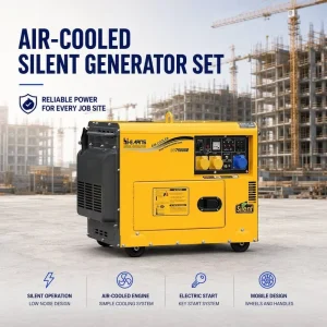 6KW Air Cooled Single Phase Overloaded Protection Silent Diesel Generator