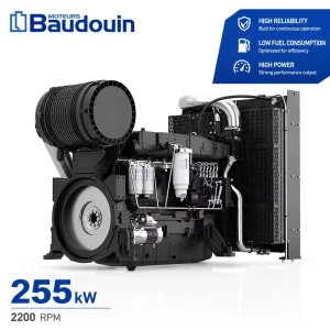 6m16V4D0 255kw 2200tpm Industrial Diesel Engine with Radiator for Irrigation Pump