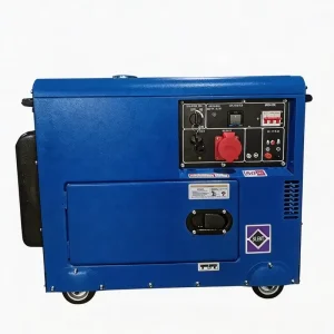 7 kW Silent Air-Cooled Diesel Generator with Mobile Trailer for Outdoor Camping and Parties