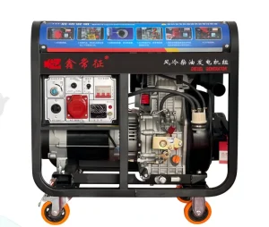 7.5Kw Portable 230V 400V Single Phase Three Phase 50Hz Air Cooled 4 Stroke Single Cylinder Open Frame Diesel Generator ATS Home
