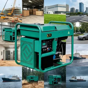 7.5kW Portable Diesel Generator Air Cooled Single Phase Home Use Backup Electric Genset