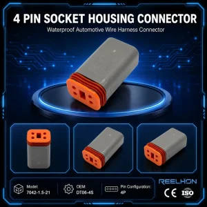7042 1.5 21 Truck Electrical Wire Connectivity DT06 4S 4Pin Auto Quick Wire Terminal Connectors Fast Connector