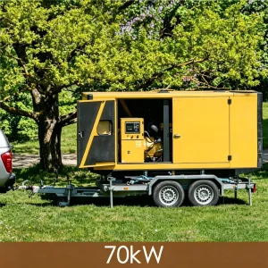 70kW 87.5kVA Brushless Alternator AVR Mobile Trailer Mounted Generator