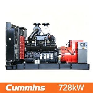 728kW 910kVA High Efficiency Fast Startup Super Silent Open Type Diesel Generator Set Smartgen Controller for Power Plant