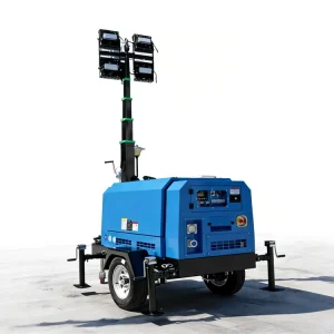 7M Diesel Generator Mobile LED Light Tower Telescopic Mast IP67 Waterproof 360 Beam Angle 4x400W Portable Outdoor Lighting