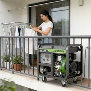 7kW 4 Stroke Eco Friendly Multi Fuel CE Certified Household Portable 12.5L Fuel Tank 50/60Hz 220V/230V DC Diesel Generator