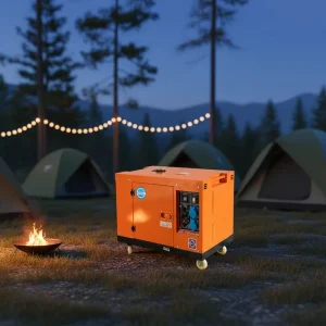 7kW Diesel Generator 50Hz 3 Phase 220V Water Cooled 4 Stroke Twin Cylinder Low Oil Shutdown Overload Protection