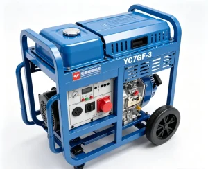 7kW Diesel Generator Open Frame Yuchai Engine 8kW Portable Electric Start Single Phase 230V Genset Wheels AVR 1800 RPM 50 60Hz