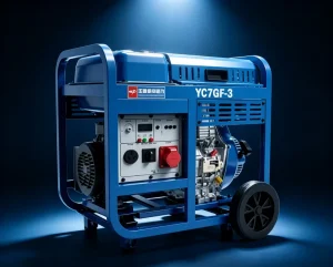 7kW Diesel Generator Portable Yuchai Engine 8kW Max Power Electric Start Single Phase with Wheels