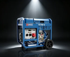7kWSingle Three Phase Portable Diesel Generator Electric Start Open Frame 230V 200A YC7GF 3 Silent Type 1800 RPM ATS