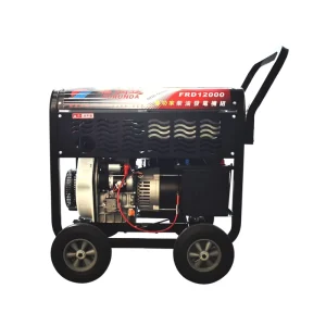 8 KW 10 KVA 192F Small Engine 3 Phase 50Hz Air cooled Portable Diesel Generator with Mobile Handle Trailer and Wheels