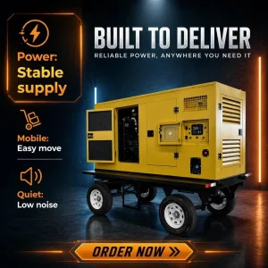 800kVA Diesel Generator Mobile Trailer Type 640kW 3 Phase 50/60Hz ATS Standby Power Supply for Industrial Use