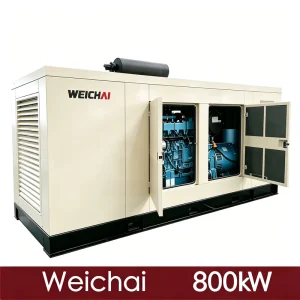 800kW 1000kVA ATS Pure Copper Alternator Powered by Weichai for Factory Soundproof Silent Type Diesel Generator Set