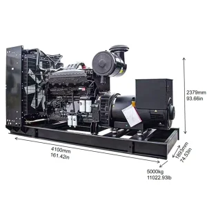 800kva 640kw Open Skid Diesel Generator 3 Phase 400/230V 50Hz for Restaurants Factory Airports School ISO CE
