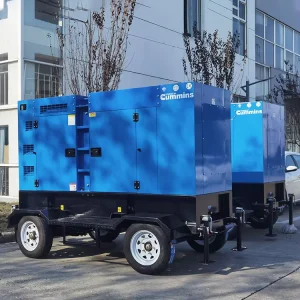 80KW 100KVA Silent Diesel Generator Set With Trailer Auto Start 3 Phase 400V 50HZ for Home Industrial Outdoor MobileUse