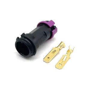 881209-1 2 Pin Automobile Connector Waterproof Cable Plug Black Housing Wire Harness Terminal Jacket DJ70217-6.3-11