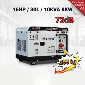 8KW 10KVA Silent Diesel Generator 16HP 30L ATS Remote Start 50Hz 60Hz 220V 380V CE ISO
